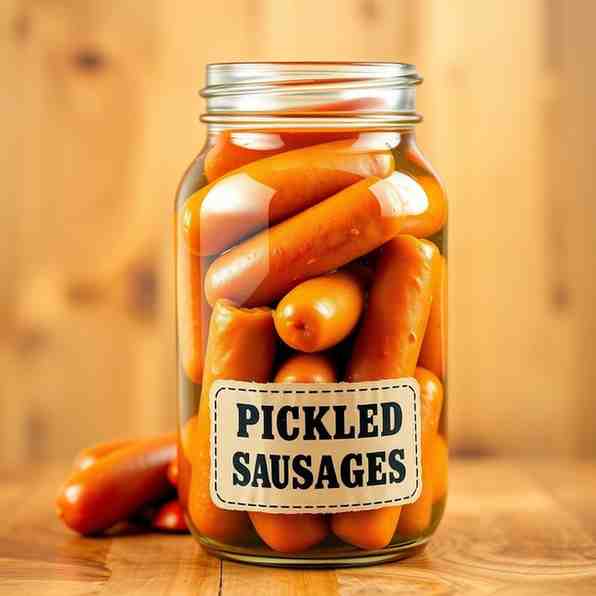 Make Pickled Sausages in a Jar